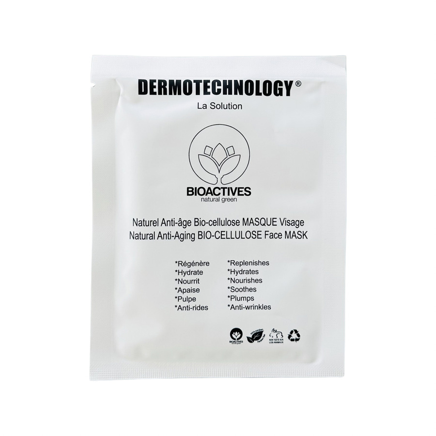 DERMOTECHNOLOGY Natural Anti-Aging BIO-CELLULOSE Face Mask Package
