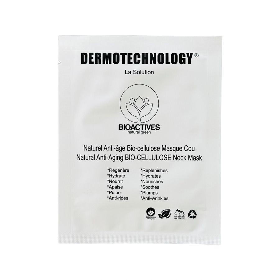 DERMOTECHNOLOGY Natural Anti-Aging BIO-CELLULOSE Neck Mask Packet