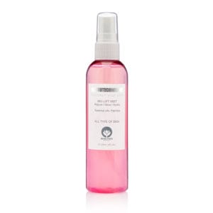 Dermotechnology Bio-Lift Mist in a pink spray bottle for all skin types.