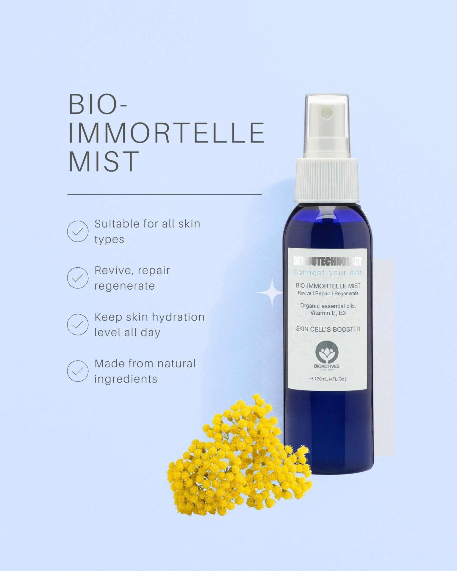 Bio Immortelle Mist Dermotechnology Skincare Face Beauty
