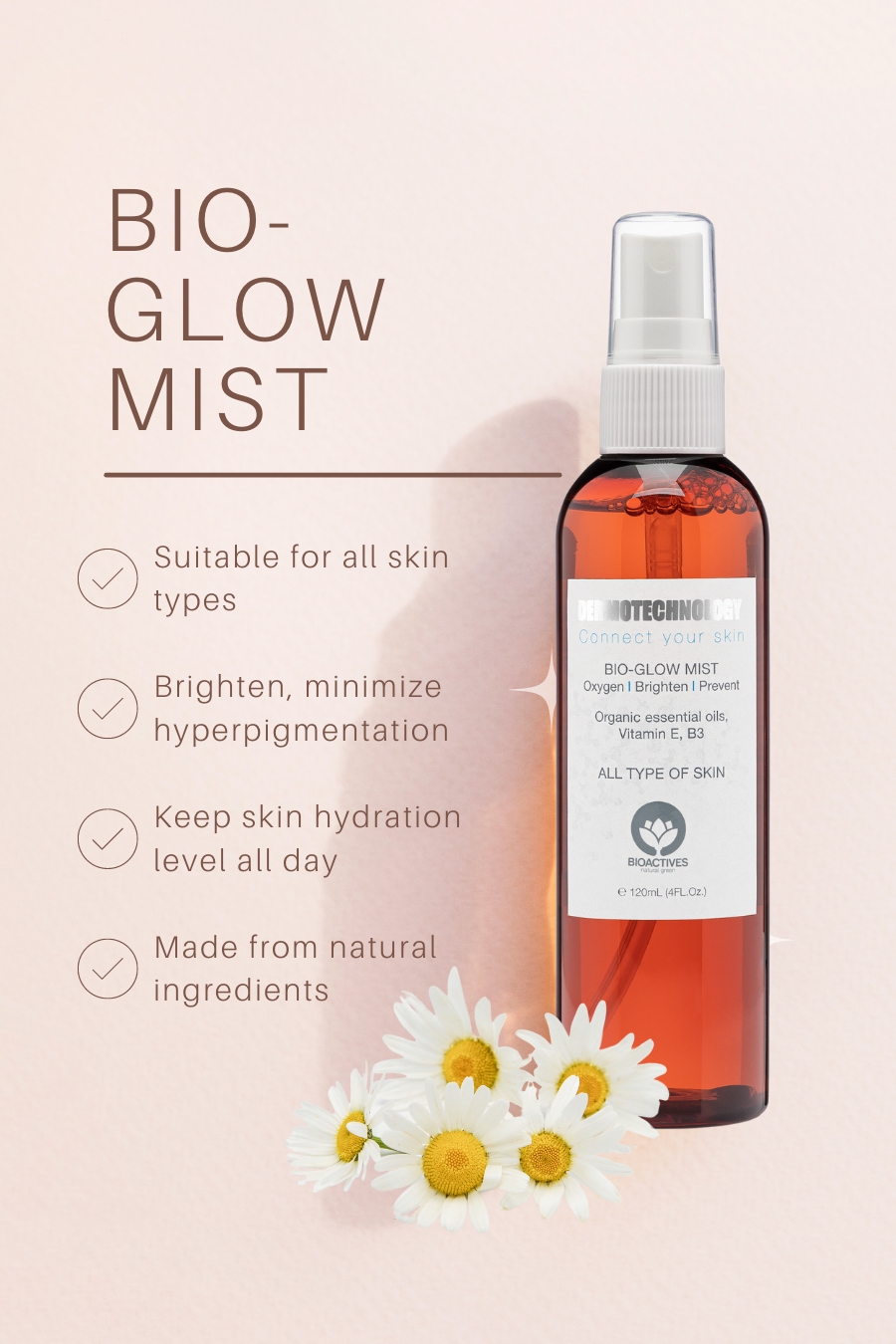 Bio Glow Mist Dermotechnlogy skincare beauty Face