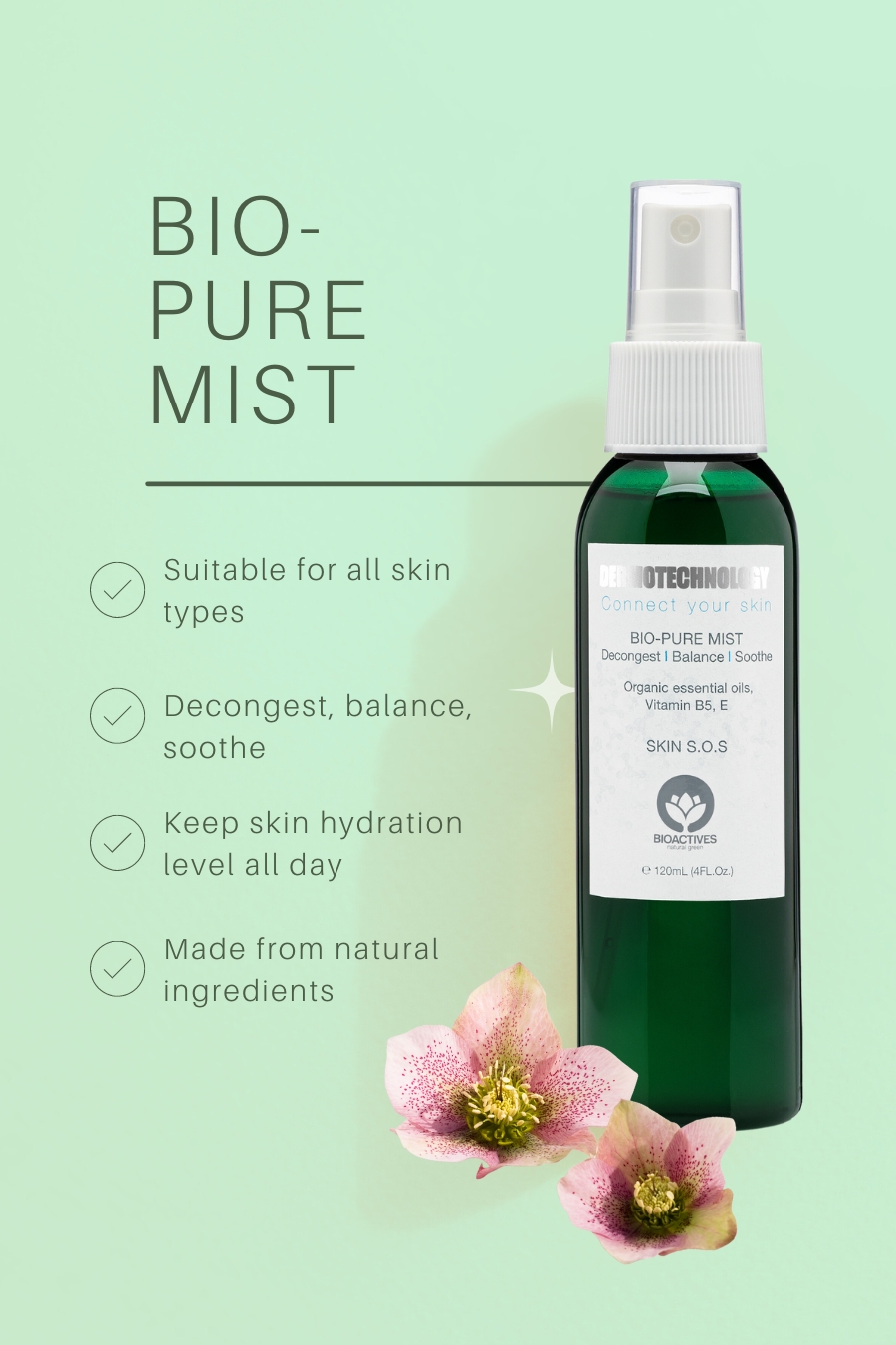 Bio Pure Mist Dermotechnlogy Skincare Beauty Face