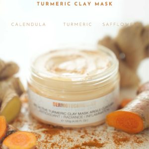 Turmeric clay mask display